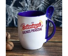 Puodelis su šaukšteliu "Sėkmingai dienos pradžiai"