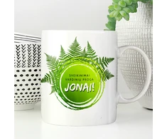 Puodelis "Sveikinimai Jonui"