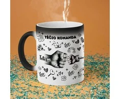 Puodelis "Tėčio komanda" su pasirinktais vaikų vardais