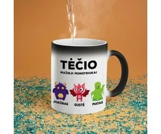 Puodelis "Tėčio mažieji monstriukai" su vaikų vardais