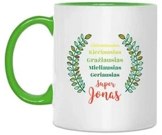 Puodelis "Tiesiog super Jonas"