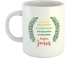 Puodelis "Tiesiog super Jonas"