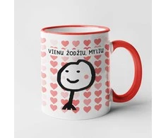 Puodelis "Vienu žodžiu, myliu"