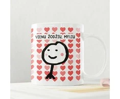 Puodelis "Vienu žodžiu, myliu"