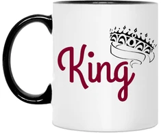 Puodelių komplektas porai "King &amp; Queen"