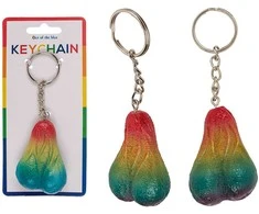Raktų pakabukas "Rainbow Testicle"