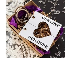 Raktų pakabukų komplektas "Our love, our hope"