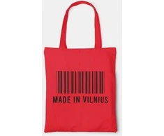 Spalvotas medžiaginis maišelis "Made in Vilnius"