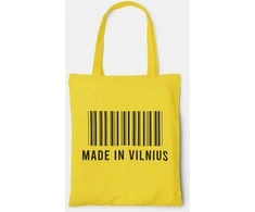 Spalvotas medžiaginis maišelis "Made in Vilnius"