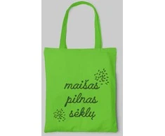 Spalvotas medžiaginis maišelis "Maišas pilnas sėklų"