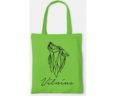 Spalvotas medžiaginis maišelis "Staugiantis vilkas"
