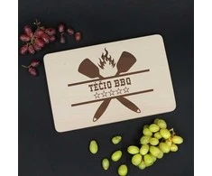 Stačiakampė medinė pjaustymo lentelė "Tėčio BBQ"
