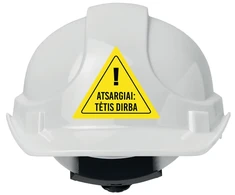 Statybinis šalmas "ATSARGIAI: TĖTIS DIRBA"