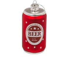 Stiklinis eglės žaisliukas "BEER"