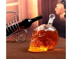 Stiklinis grafinas "Kaukolė" (1000ml)