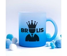 Stiklinis matinis puodelis "Brolis"