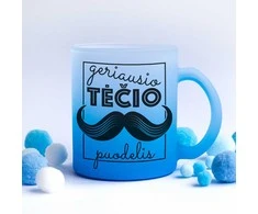 Stiklinis matinis puodelis "Geriausio TĖČIO puodelis"