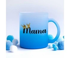 Stiklinis matinis puodelis "Mama"