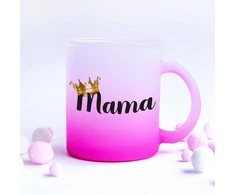 Stiklinis matinis puodelis "Mama"