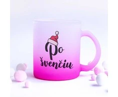 Stiklinis matinis puodelis "Po švenčių"