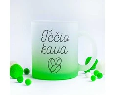 Stiklinis matinis puodelis "Tėčio kava"