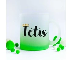Stiklinis matinis puodelis "Tėtis"
