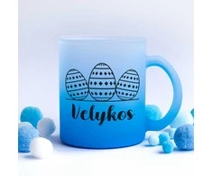 Stiklinis matinis puodelis "Velykos"