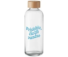 Stiklinis vandens butelis "Prisiekiu, čia tik vanduo" (650ml)