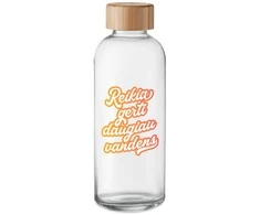 Stiklinis vandens butelis "Reikia gerti daugiau vandens" (650ml)