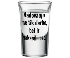 Stikliukas "Vadovauju vakarėliuose", 30ml