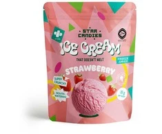 Supergarden STAR CANDIES šaltyje džiovinti braškiniai ledai, 16g