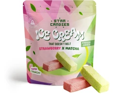 Supergarden STAR CANDIES šaltyje džiovinti Matcha ir braškių skonio ledai, 16g