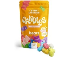 Supergarden STAR CANDIES šaltyje džiovinti guminukai "Bears", 20g