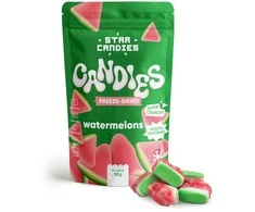 Supergarden STAR CANDIES šaltyje džiovinti guminukai "Arbūziukai", 50g