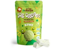 Supergarden STAR CANDIES šaltyje džiovinti kivi skonio ledai, 50g
