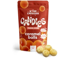 Supergarden STAR CANDIES šaltyje džiovinti saldainiai "Caramel balls", 40g