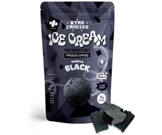 Supergarden STAR CANDIES šaltyje džiovinti vaniliniai juodieji ledai, 50g