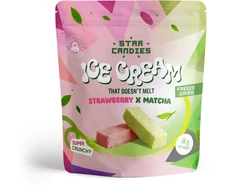 Supergarden STAR CANDIES šaltyje džiovinti Matcha ir braškių skonio ledai, 16g