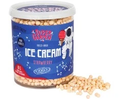 Supergarden SUPER GARDEN šaltyje džiovinti braškių skonio mini ledų rutuliukai, 60g