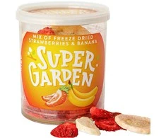 Supergarden SUPER GARDEN šaltyje džiovintų braškių ir bananų mišinys, 29g