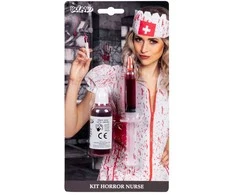 Švirkšto ir netikro kraujo rinkinys "Horror nurse"