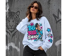 Unisex pastelinis džemperis "Big Boss Energy"