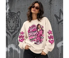 Unisex pastelinis džemperis "Chase dreams, not people"
