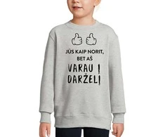Vaikiškas džemperis "Varau į darželį" (be kapišono)