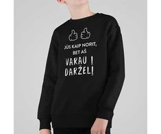 Vaikiškas džemperis "Varau į darželį" (be kapišono)