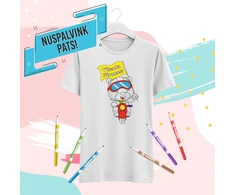 Vaikiški marškinėliai "Nuspalvink pats! Visada pirmas"