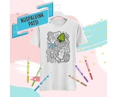 Vaikiški marškinėliai "Nuspalvink pats! Sausainiai"