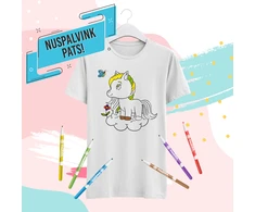 Vaikiški marškinėliai "Nuspalvink pats! Ponis"