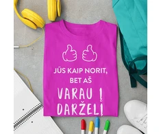 Vaikiški marškinėliai "Varau į darželį"