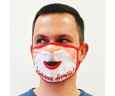 Veido kaukė "Linksmų švenčių"